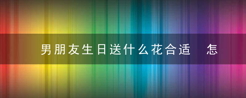 男朋友生日送什么花合适 怎样选一束鲜花插到男票上